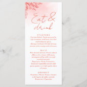Menu Boho rustique aquarelle Mariage en terre cuite (Devant)