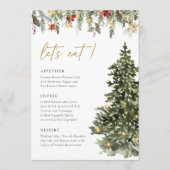 Menu Boho Rustique sapin de Noël Lumières Mariage (Devant)
