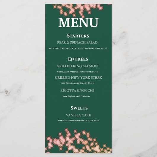 Menu Boho Sage Green et Rose Quinceañera (Dos)