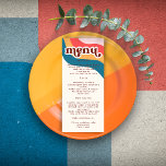 Menu Boho Super Retro les années 70 Rainbow Mariage<br><div class="desc">Boho Super Retro les années 70 Rainbow Mariage Menu</div>