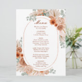 Menu Boho Terracotta Pampas Herbe (Debout devant)