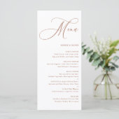 Menu Boho Terracotta Whimsical Calligraphie Mariage (Debout devant)