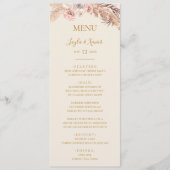 Menu Boho Tropical Botanical | Dîner Mariage ivoire (Devant)