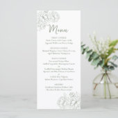 Menu Boho vert Boho à double face Boisson Mariage à fle (Debout devant)