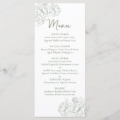 Menu Boho vert Boho à double face Boisson Mariage à fle (Devant)