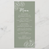 Menu Boho vert Boho à double face Boisson Mariage à fle (Devant)