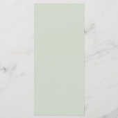 Menu Boho vert Sage clair Mariage perlé trempé (Dos)