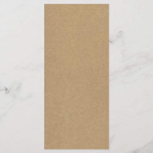 Menu Boho White Navy Peony Faux Brown Kraft Mariage (Dos)