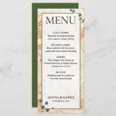 Menu Bois Mariage rustique écorce avec eucalyptus (Devant / Derrière)