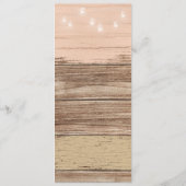 Menu Bois Rose Rustique et Lanternes (Dos)