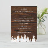 Menu Bois rustique Automne Automne Table de mariage d'h (Debout devant)