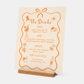 Menu Boisson de la barre de Mariage Tropical tiré  (Angle)