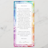 Menu BOISSONS + beau texte Ethereal Bloom (Dos)