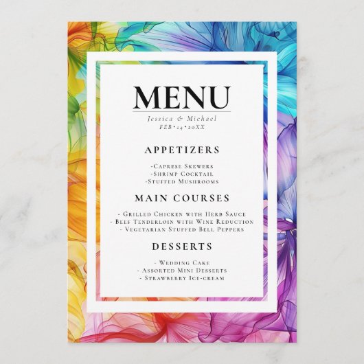 MENU + BOISSONS Fleur Éthérée (Devant)