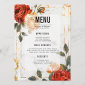 Menu + Boissons Marble Dreams Orange Rose (Devant)