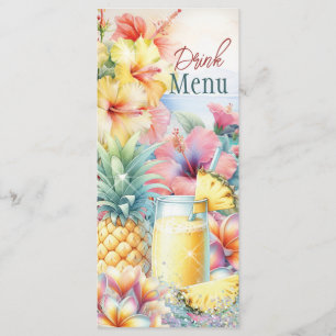 Menu Boissons tropicales d'été