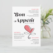 Menu Bon Appetit Dîner Mariage Coeur Saumon (Debout devant)