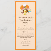 Menu Bon thanksgiving Turquie servir à la tarte et à la (Devant)