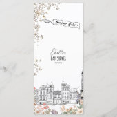 Menu Bonjour Bebe Baby shower neutre du genre (Dos)