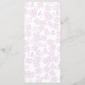 Menu Bonjour Bebe Romantique Français Baby shower fille (Dos)