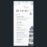 Menu Bord de Mer<br><div class="desc">Ce menu présente des dessins nautiques à l'aquarelle, la typographie élégante complète parfaitement le design. Imprimés sur du papier cartonné de haute qualité, nos menus sont sûrs d'impressionner vos invités. C'est une façon luxueuse et mémorable d'inviter les invités à la célébration spéciale et de les faire se sentir excités par...</div>