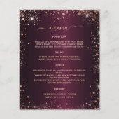 Menu bordeaux roos gold (Voorkant)