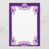 Menu Bordure Art nouveau de lavande (Devant)