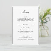 Menu Bordure classique formelle Noir Script élégant Mar (Debout devant)