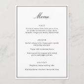 Menu Bordure classique formelle Noir Script élégant Mar (Devant)