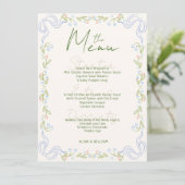 Menu Bordure de nœud floral élégant minimal  (Debout devant)