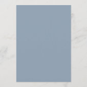 Menu Bordure élégante bleu poussiéreux | Luxe Classique (Dos)