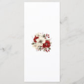 Menu Bordure élégante de Noël rouge damassé (Dos)