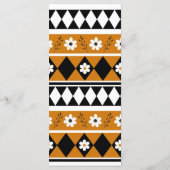 Menu Bordure Fleur Diamant Boho Motif Floral (Dos)