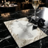 Menu Bordure florale en plâtre sculpté faux 3D