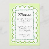 Menu Bordure verte agitée à main (Devant)