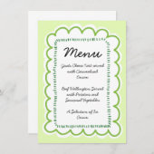 Menu Bordure verte agitée à main (Devant / Derrière)