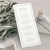 Bordures élégantes or classe minimaliste mariage
