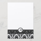 Menu Bordures vintage noir Damas (Dos)