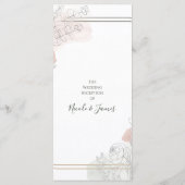 Menu Botanical Outline Sage & Blush Floral Wedding  (Dos)