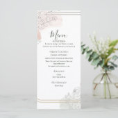 Menu Botanical Outline Sage & Blush Floral Wedding  (Debout devant)
