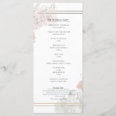Menu Botanical Outline Sage & Blush Floral Wedding  (Dos)