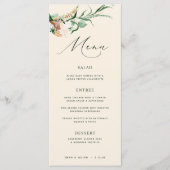 Menu Botanique Boho verdure Mariage de pêche neutre (Devant)