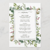 Menu Botanique Verdure Mariage de Noël (Devant)