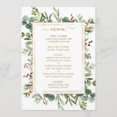Menu Botanique Verdure Noël Vacances Mariage d'or (Devant)