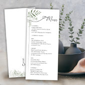 Menu Botanique Vert Nature Feuillue 