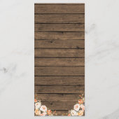 Menu Bottes et Fête des mariées Bubbly (Dos)