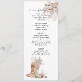 Menu Bottes florales de mariée et de chambre Cowboy Oue (Devant)