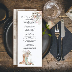 Menu Bottes florales de mariée et de chambre Cowboy Oue