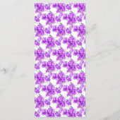 Menu Bougainvillea couleur violet mariage tropical (Dos)