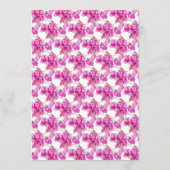 Menu Bougainvillea rose violet aquarelle bar mariage (Dos)